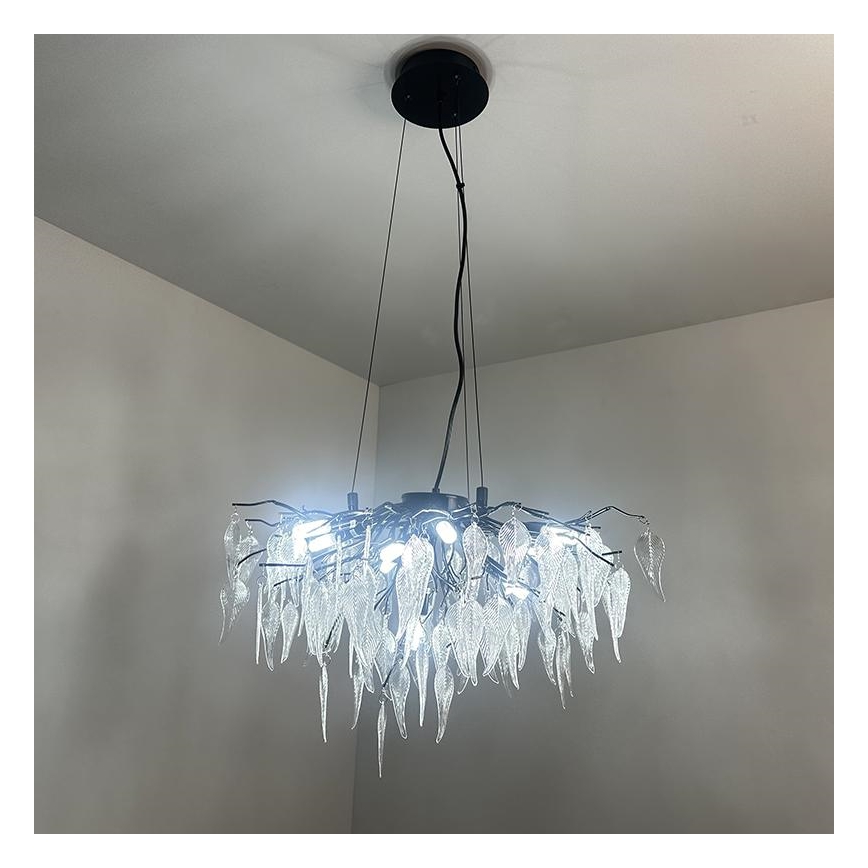 Krištáľový luster na lanku 10xG9/40W/230V čierna