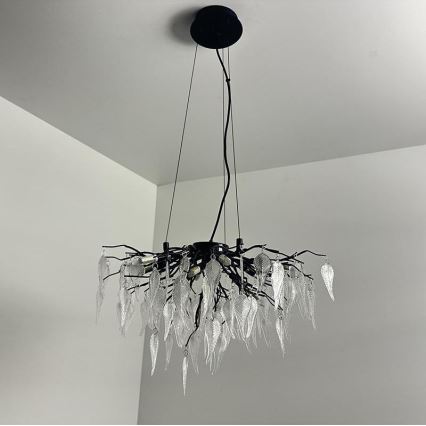 Krištáľový luster na lanku 10xG9/40W/230V čierna