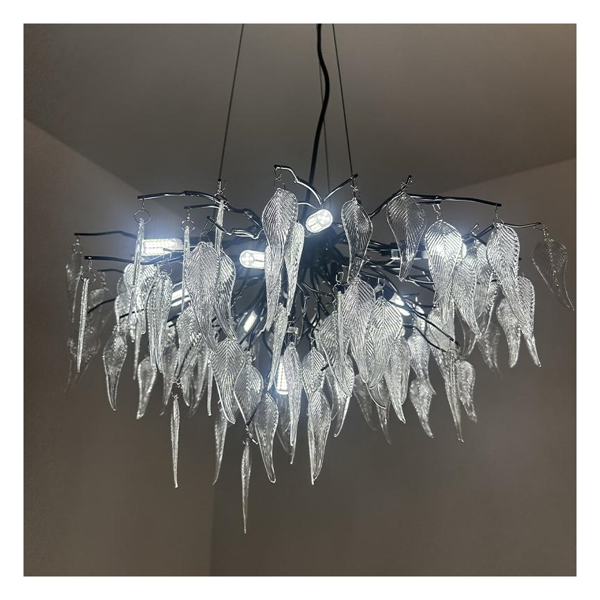 Krištáľový luster na lanku 10xG9/40W/230V čierna