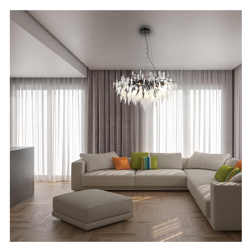 Krištáľový luster na lanku 12xG9/40W/230V čierna