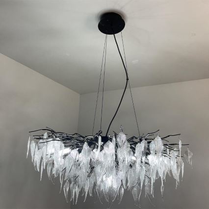 Krištáľový luster na lanku 12xG9/40W/230V čierna