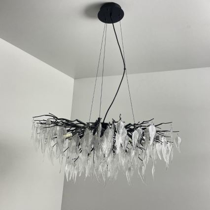 Krištáľový luster na lanku 12xG9/40W/230V čierna