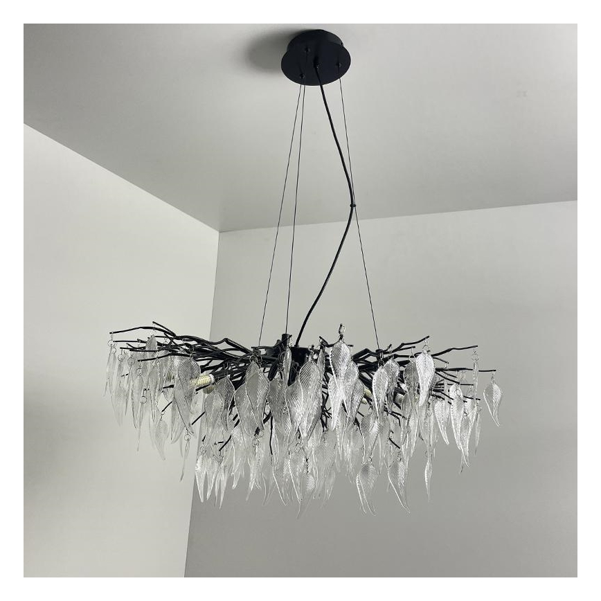 Krištáľový luster na lanku 12xG9/40W/230V čierna