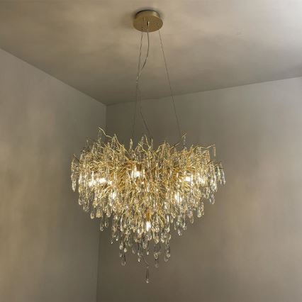 Krištáľový luster na lanku 12xG9/40W/230V zlatá