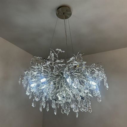 Krištáľový luster na lanku 13xG9/40W/230V lesklý chróm