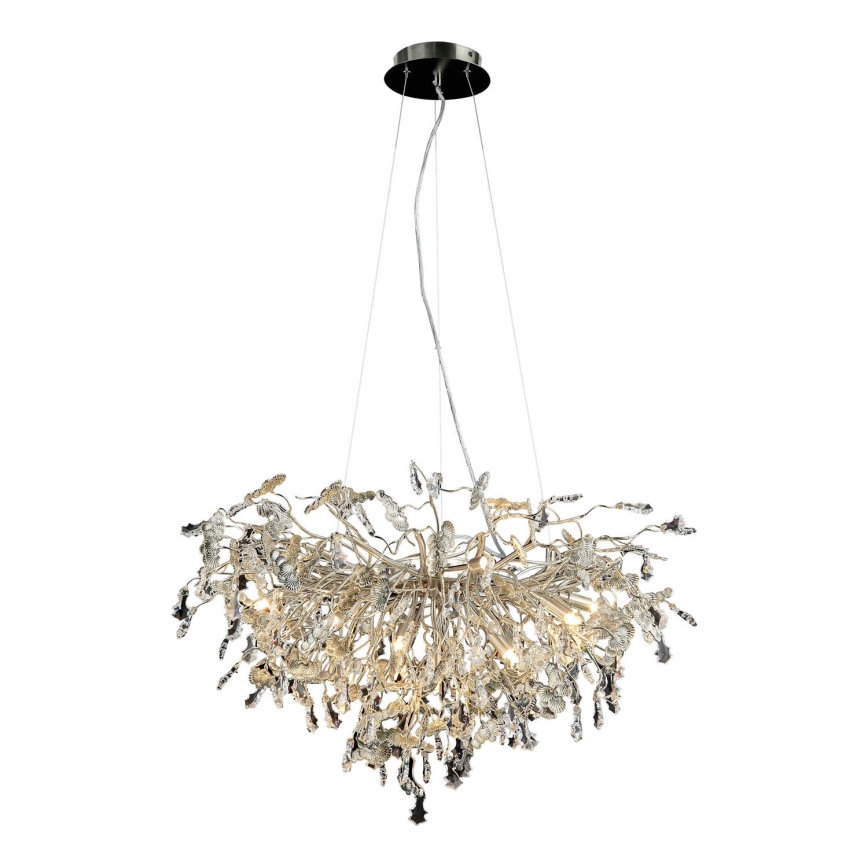 Krištáľový luster na lanku 13xG9/40W/230V lesklý chróm
