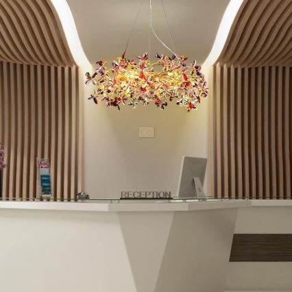 Krištáľový luster na lanku 16xG9/40W/230V pestrofarebná