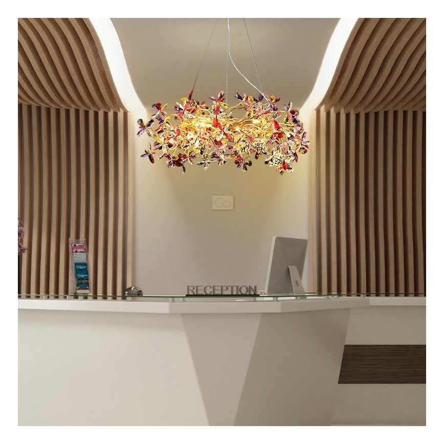 Krištáľový luster na lanku 16xG9/40W/230V pestrofarebná