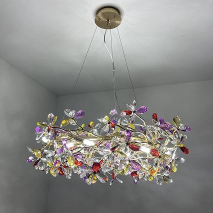Krištáľový luster na lanku 16xG9/40W/230V pestrofarebná