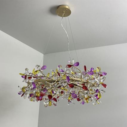 Krištáľový luster na lanku 16xG9/40W/230V pestrofarebná