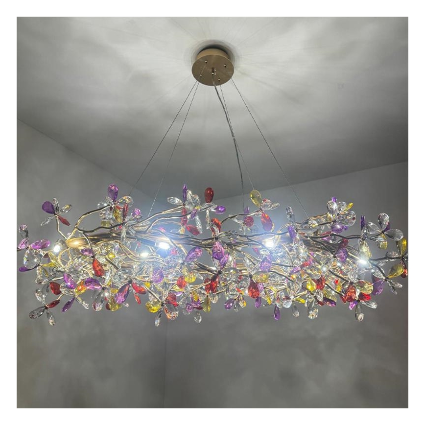 Krištáľový luster na lanku 16xG9/40W/230V pestrofarebná