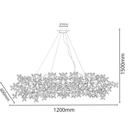 Krištáľový luster na lanku 16xG9/40W/230V pestrofarebná