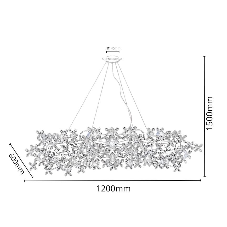 Krištáľový luster na lanku 16xG9/40W/230V pestrofarebná