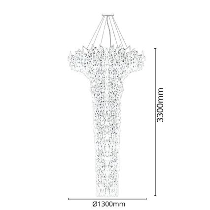 Krištáľový luster na lanku 41xG9/40W/230V zlatá