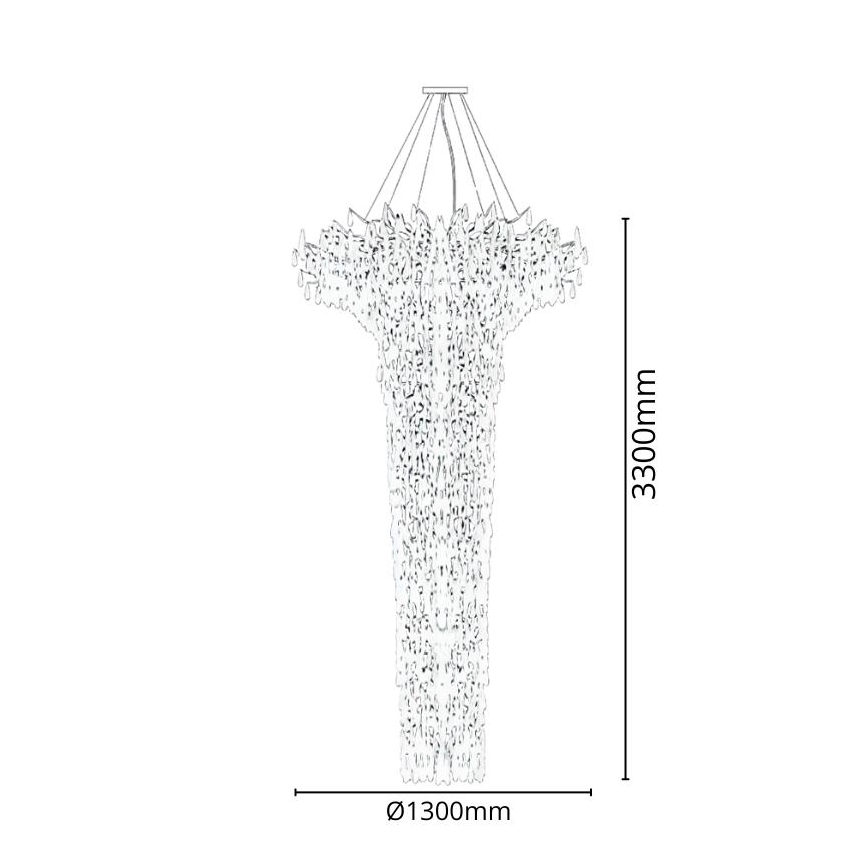 Krištáľový luster na lanku 41xG9/40W/230V zlatá
