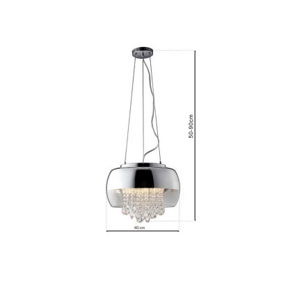 Krištáľový luster na lanku LUNA 1xE14/40W/230V