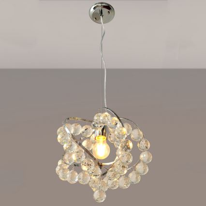 Krištáľový luster na lanku VIOLETA 1xE27/15W/230V