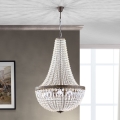 Krištáľový luster na reťazi ARILA 6xE27/60W/230V pr. 60 cm hnedá/patina