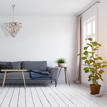 Krištáľový luster na reťazi CHELSEA 6xE14/40W/230V