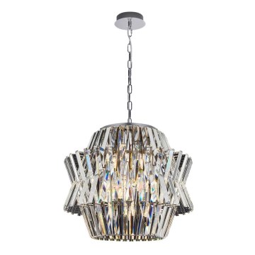 Krištáľový luster na reťazi CROWN 12xE14/40W/230V lesklý chróm