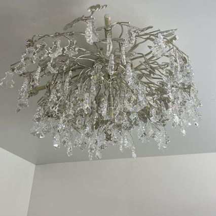 Krištáľový prisadený luster 12xG9/40W/230V lesklý chróm