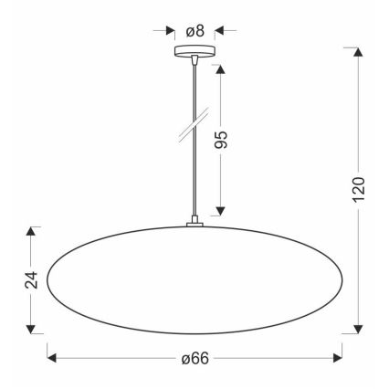Kronelys CAFEE 1xE27/40W/230V Ø 66 cm biela