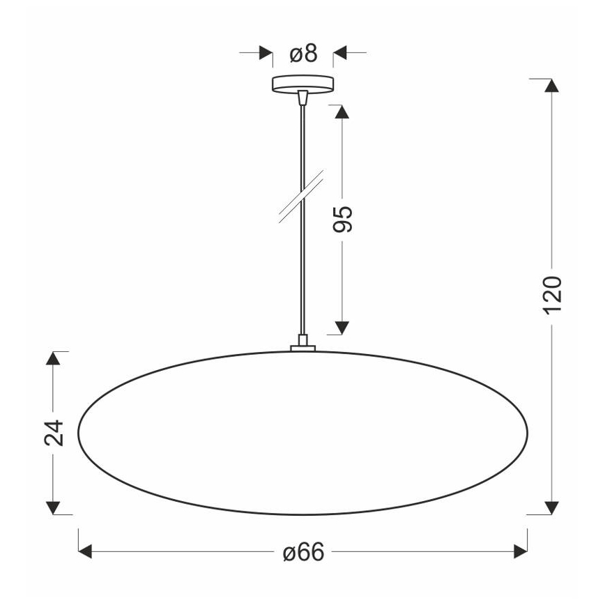 Kronelys CAFEE 1xE27/40W/230V Ø 66 cm biela
