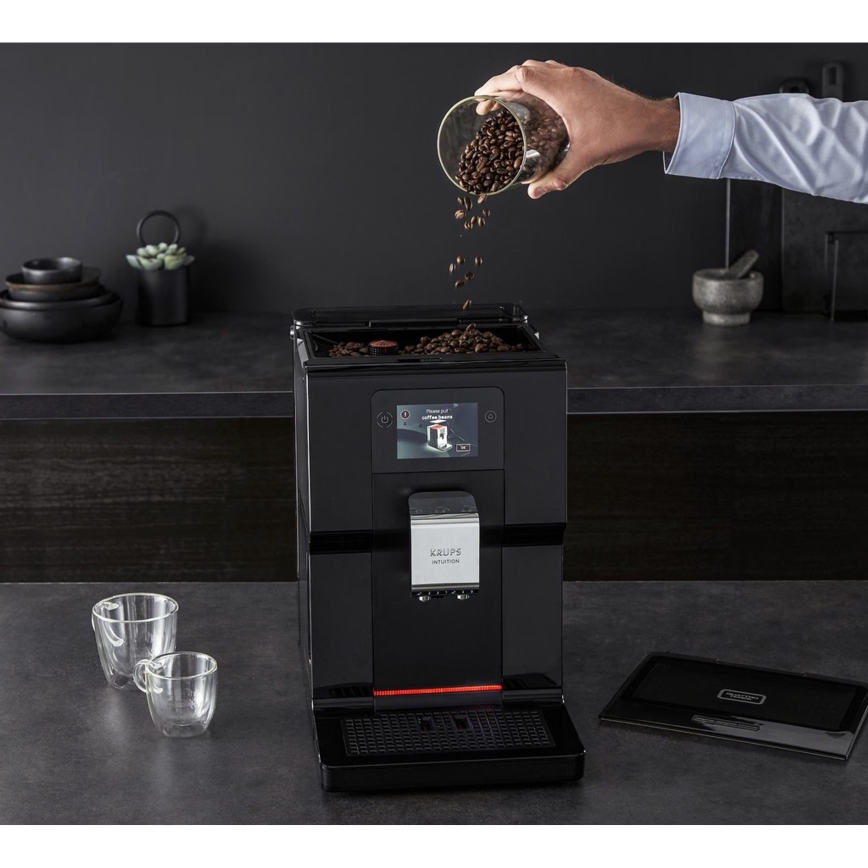 Krups - Automatický kávovar s nádobou na mlieko INTUITION PREFERENCE 1450W/230V čierna