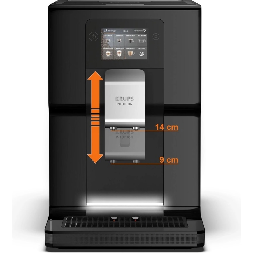 Krups - Automatický kávovar s nádobou na mlieko INTUITION PREFERENCE 1450W/230V čierna