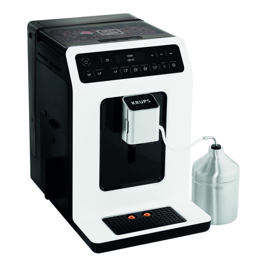 Krups - Automatický kávovar s nádobou na mlieko EVIDENCE 1450W/230V biela