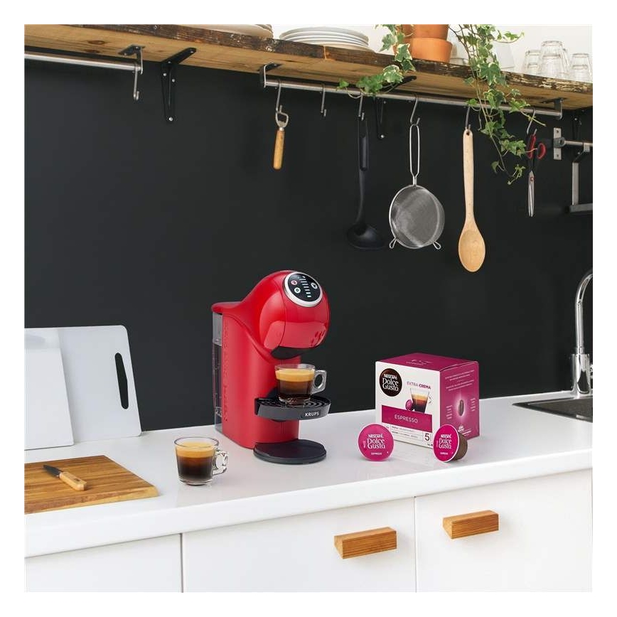 Krups - Kávovar na kapsule NESCAFÉ DOLCE GUSTO GENIO S PLUS 1500W červená