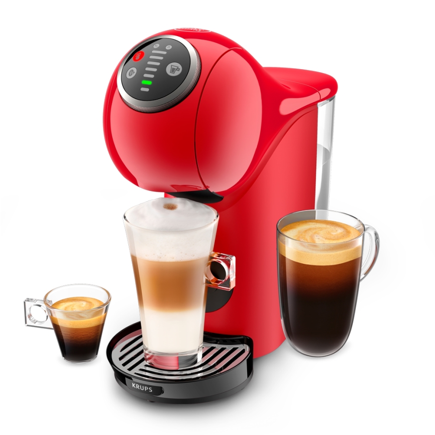Krups - Kávovar na kapsule NESCAFÉ DOLCE GUSTO GENIO S PLUS 1500W červená