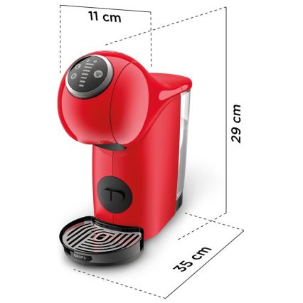 Krups - Kávovar na kapsule NESCAFÉ DOLCE GUSTO GENIO S PLUS 1500W červená