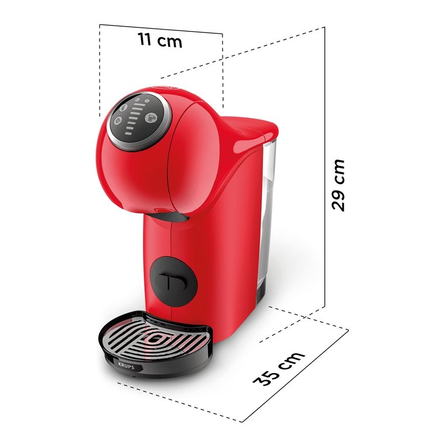 Krups - Kávovar na kapsule NESCAFÉ DOLCE GUSTO GENIO S PLUS 1500W červená