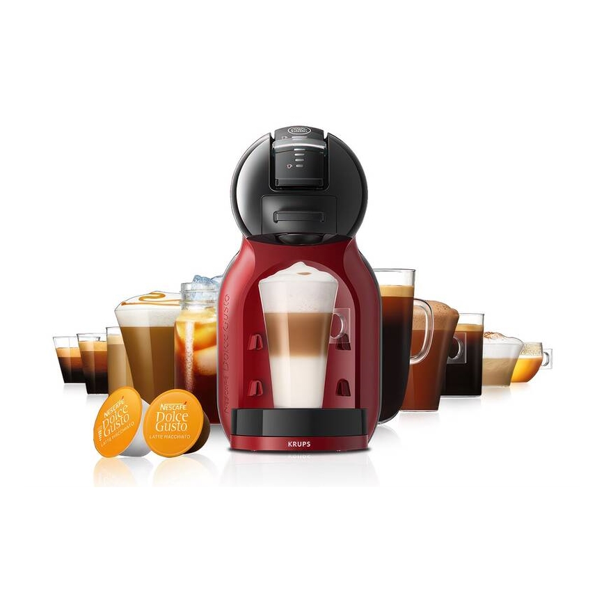 Krups - Kávovar na kapsule NESCAFÉ DOLCE GUSTO MINI ME 1500W/230V červená/čierna