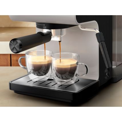 Krups - Pákový kávovar na dva hrnčeky AUTHENTIC 1450W/230V šedá