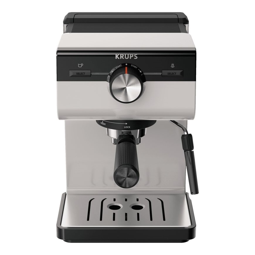 Krups - Pákový kávovar na dva hrnčeky AUTHENTIC 1450W/230V šedá