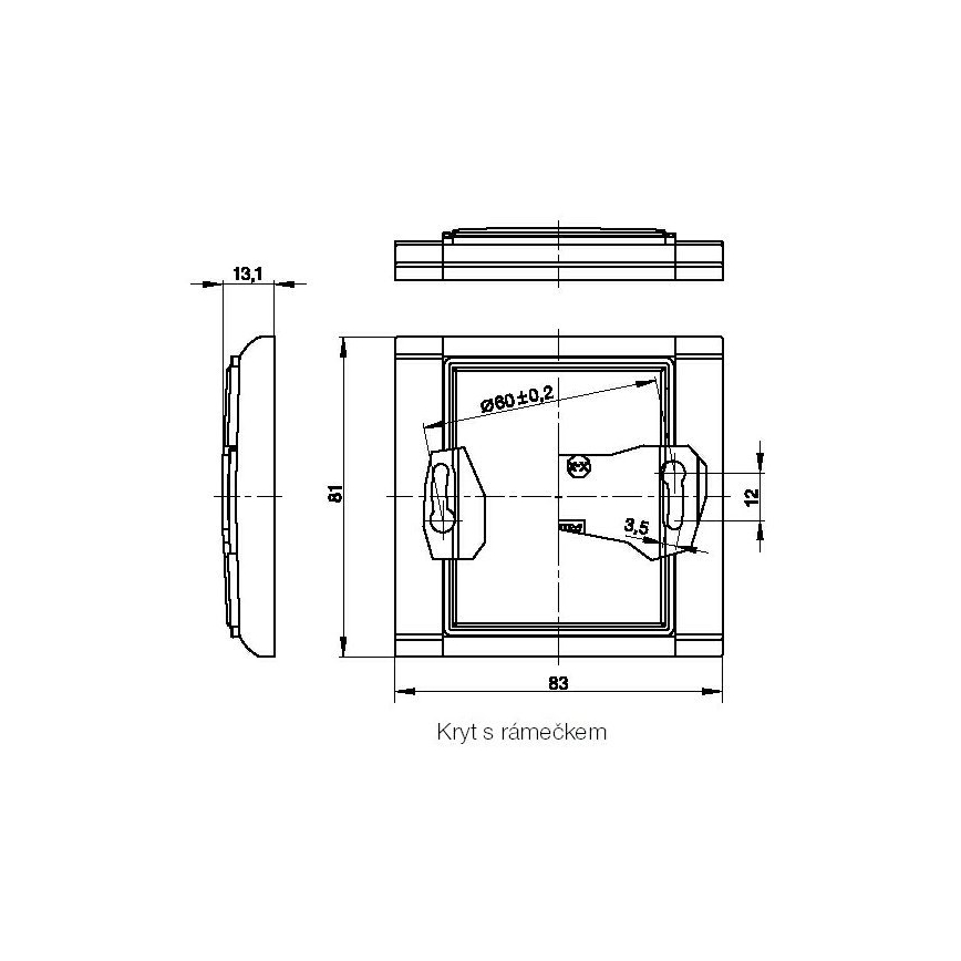 Kryt zaslepovací ELEMENT K 3902E-A00001 03