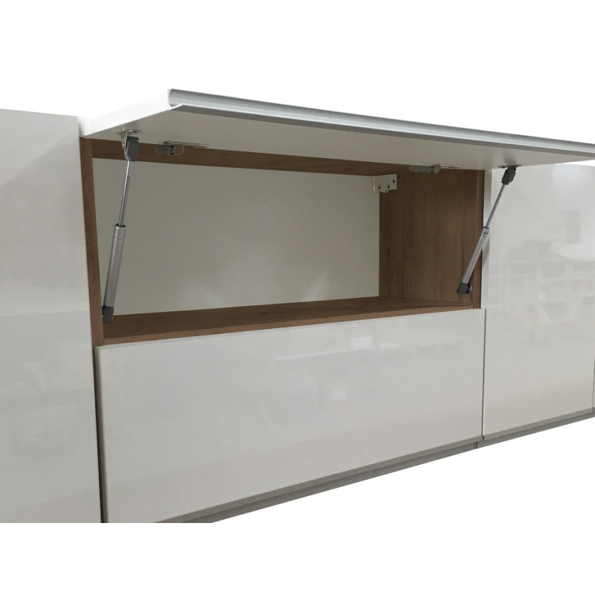 Kuchynská linka MARINA 180 cm, dub craft/lesklá biela