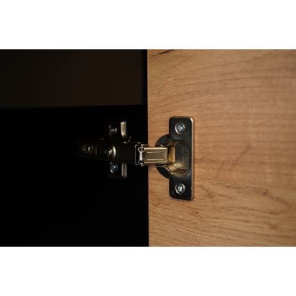 Kuchynská linka MARINA 180 cm dub craft/lesklá čierna