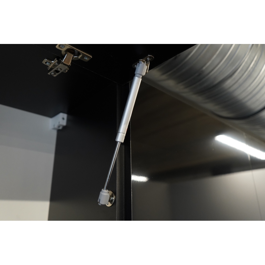 Kuchynská linka MARINA 240 cm dub craft/lesklá čierna