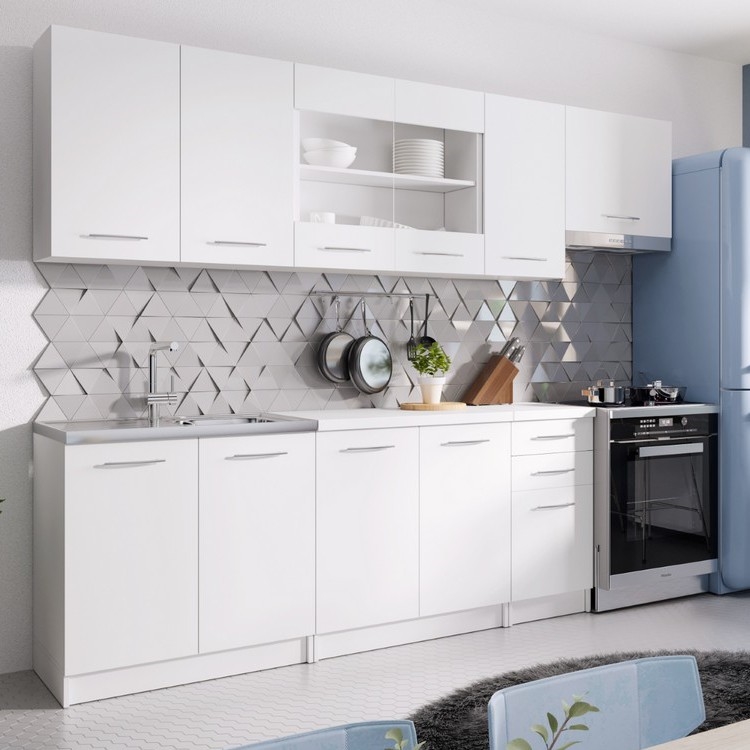 Kuchynská linka MARISA 260 cm biela