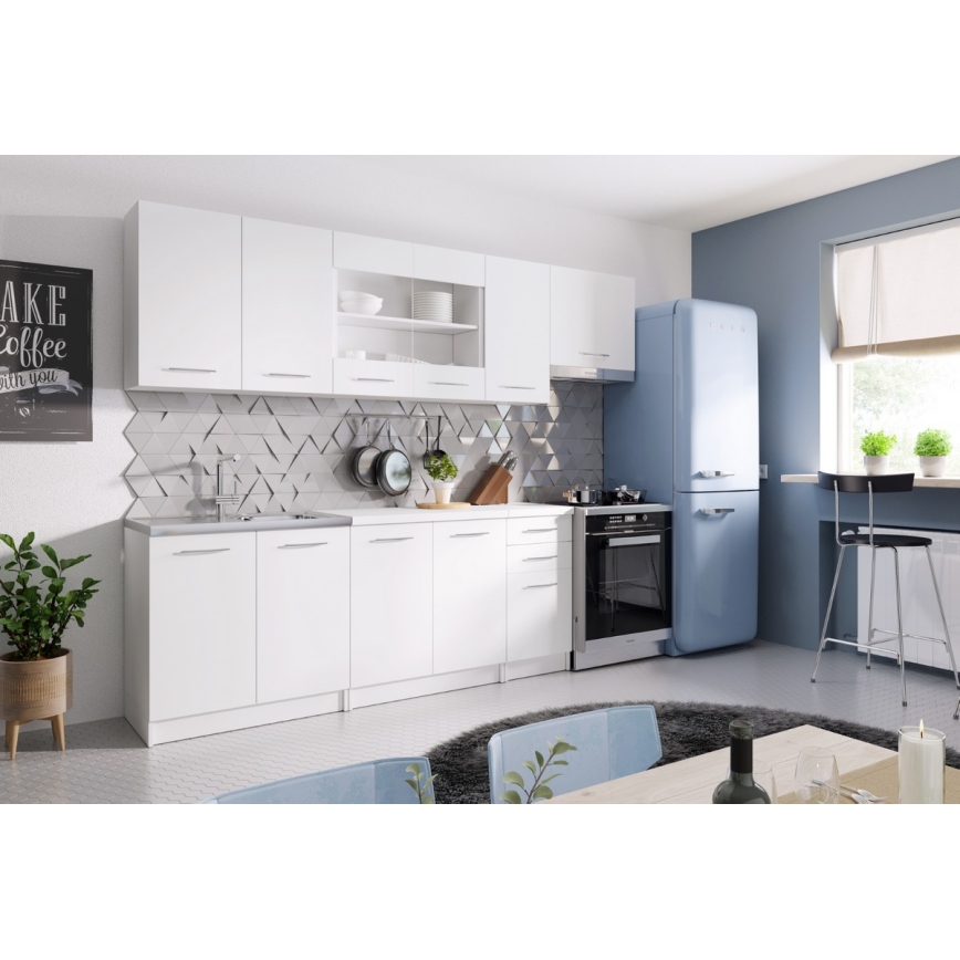 Kuchynská linka MARISA 260 cm biela