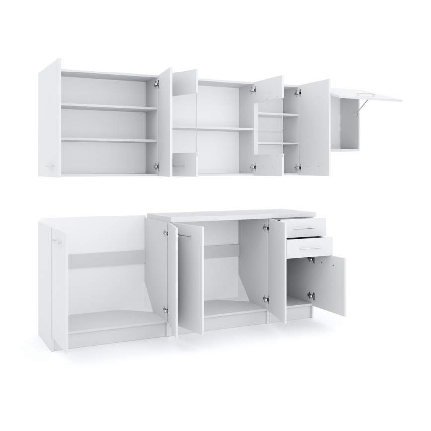 Kuchynská linka MARISA 260 cm biela