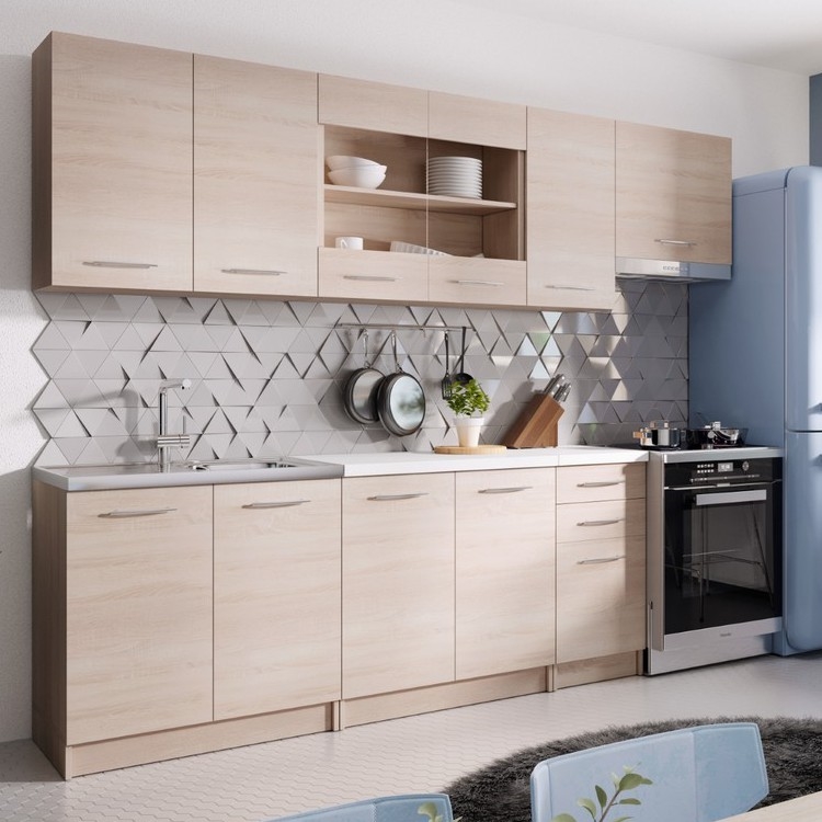 Kuchynská linka MARISA 260 cm dub Sonoma