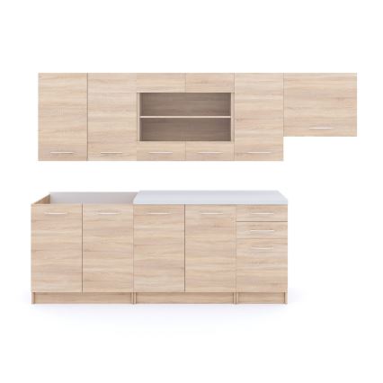 Kuchynská linka MARISA 260 cm dub Sonoma