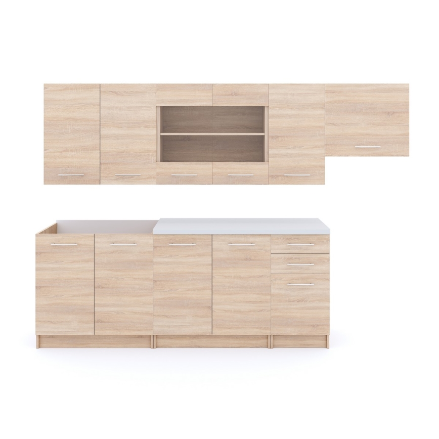 Kuchynská linka MARISA 260 cm dub Sonoma