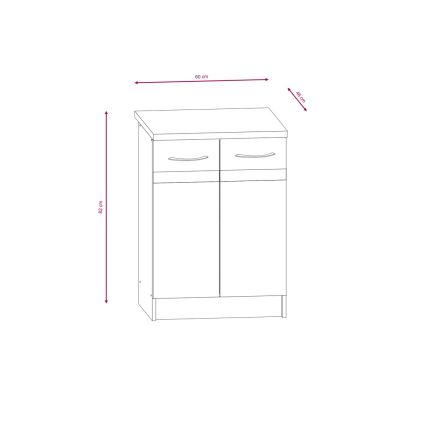 Kuchynská linka VALERIA 240 cm dub sonoma/hnedá