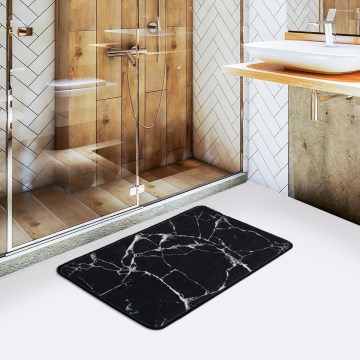 Kúpeľňová predložka MARBLE 40x60 cm čierna