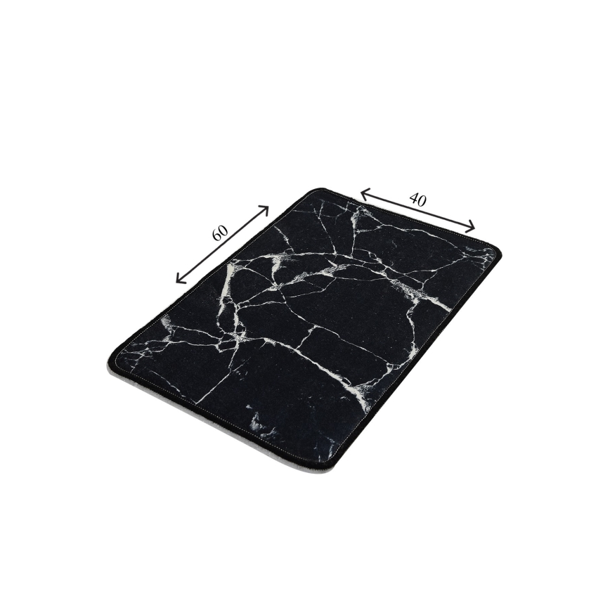 Kúpeľňová predložka MARBLE 40x60 cm čierna